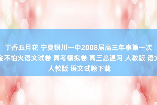 丁香五月花 宁夏银川一中2008届高三年事第一次模拟磨真金不怕火语文试卷 高考模拟卷 高三总温习 人教版 语文试题下载