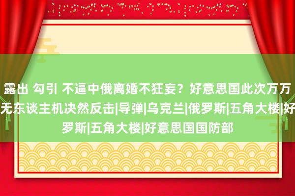 露出 勾引 不逼中俄离婚不狂妄？好意思国此次万万没猜测，大疆无东谈主机决然反击|导弹|乌克兰|俄罗斯|五角大楼|好意思国国防部