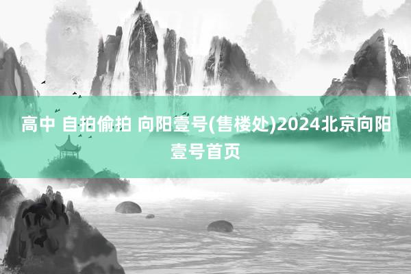 高中 自拍偷拍 向阳壹号(售楼处)2024北京向阳壹号首页