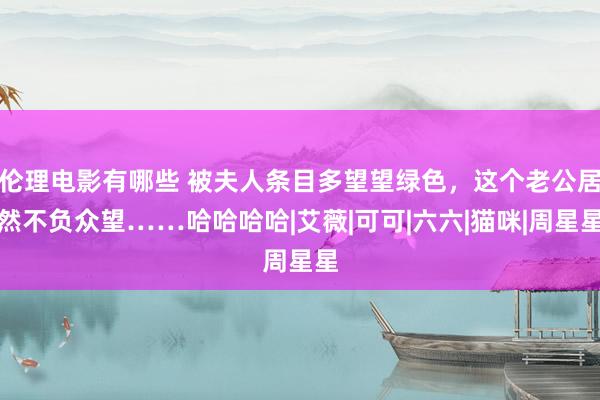 伦理电影有哪些 被夫人条目多望望绿色，这个老公居然不负众望……哈哈哈哈|艾薇|可可|六六|猫咪|周星星