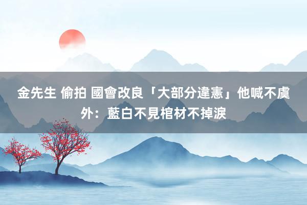 金先生 偷拍 國會改良「大部分違憲」　他喊不虞外：藍白不見棺材不掉淚