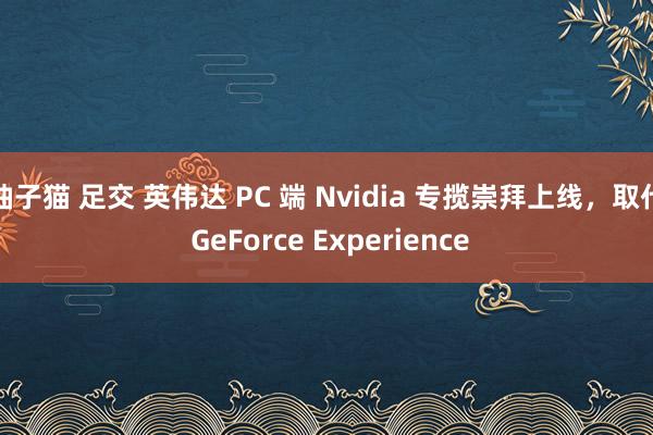 柚子猫 足交 英伟达 PC 端 Nvidia 专揽崇拜上线，取代 GeForce Experience